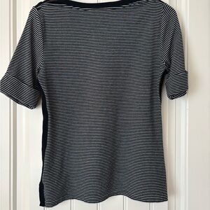 Striped Short-Sleeve Women’s Top - Black & White